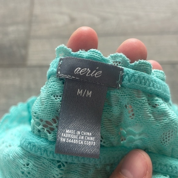Aerie Size Medium Blue Lace Bralette - Picture 4 of 7